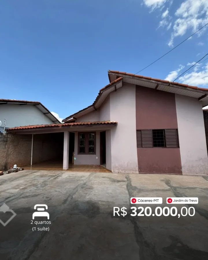 Casa à venda em Jardim do Trevo, Cáceres: Casa · Jardim Do Trevo